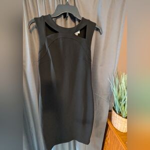 NWT Calvin Klein Elegant Black Sleeveless Dress With Front Cutouts Sz. 6